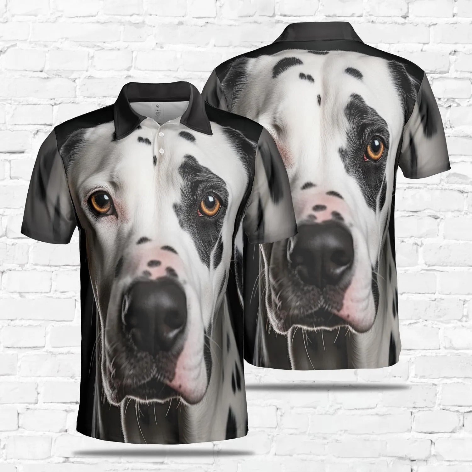 Dog Face Polo Shirts for Men - Dog Breed Mens Quick Dry Short Sleeve Polo Shirts Series 19