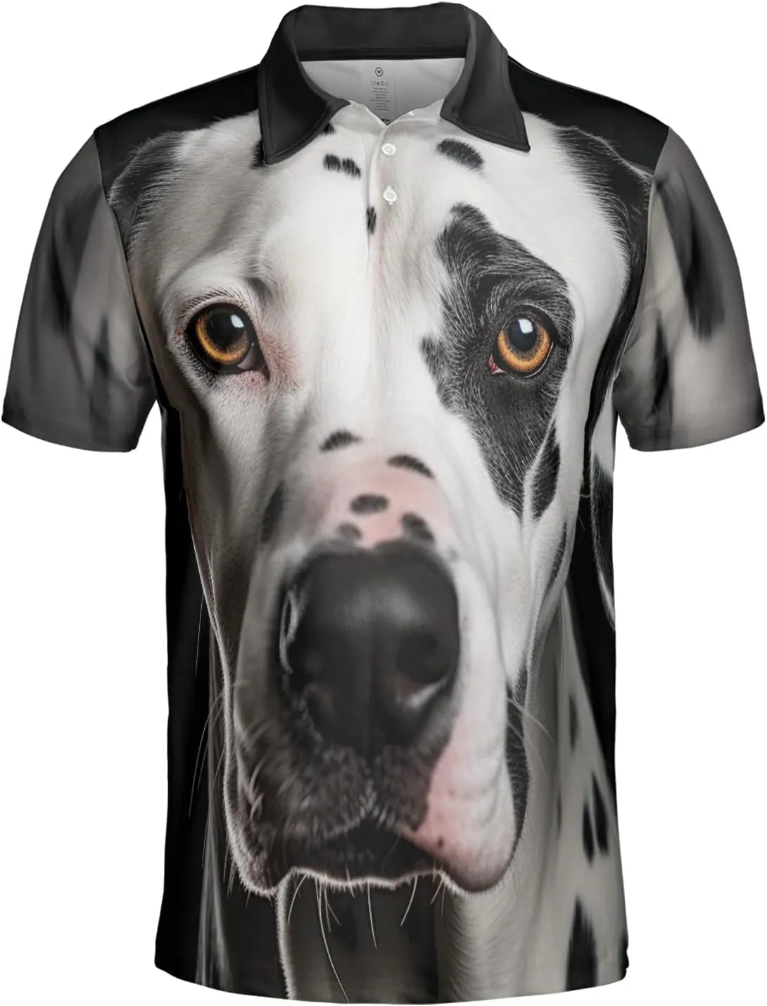 Dog Face Polo Shirts for Men - Dog Breed Mens Quick Dry Short Sleeve Polo Shirts Series 19