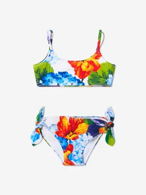 Dolce & Gabbana Girls Hydrangea Print Bikini