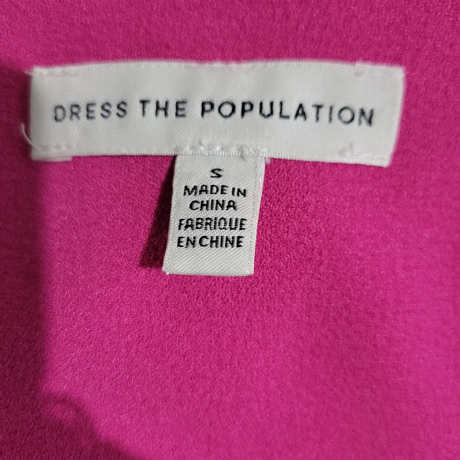 Dress the Population Rai Jumpsuit Pink Fuchsia Wide Leg Sweetheart Fitted Size Small