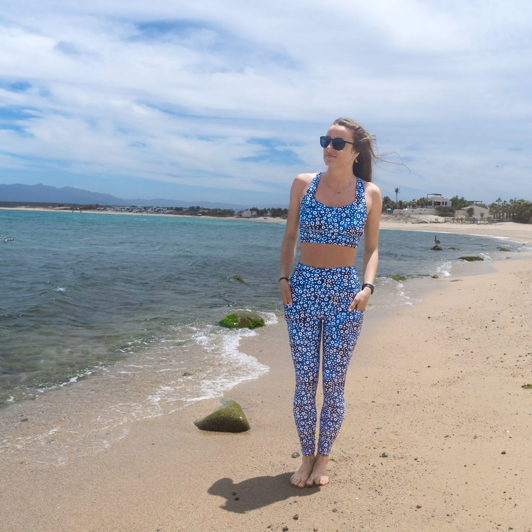Eagle Ray Spots Eco Swim Leggings With Pockets