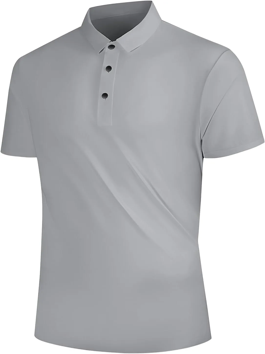 Eisctnd Men's Work Polo Shirts, Tactical Quick Dry Short Sleeve Collared Golf Shirts Moisture Wicking for Business Casual