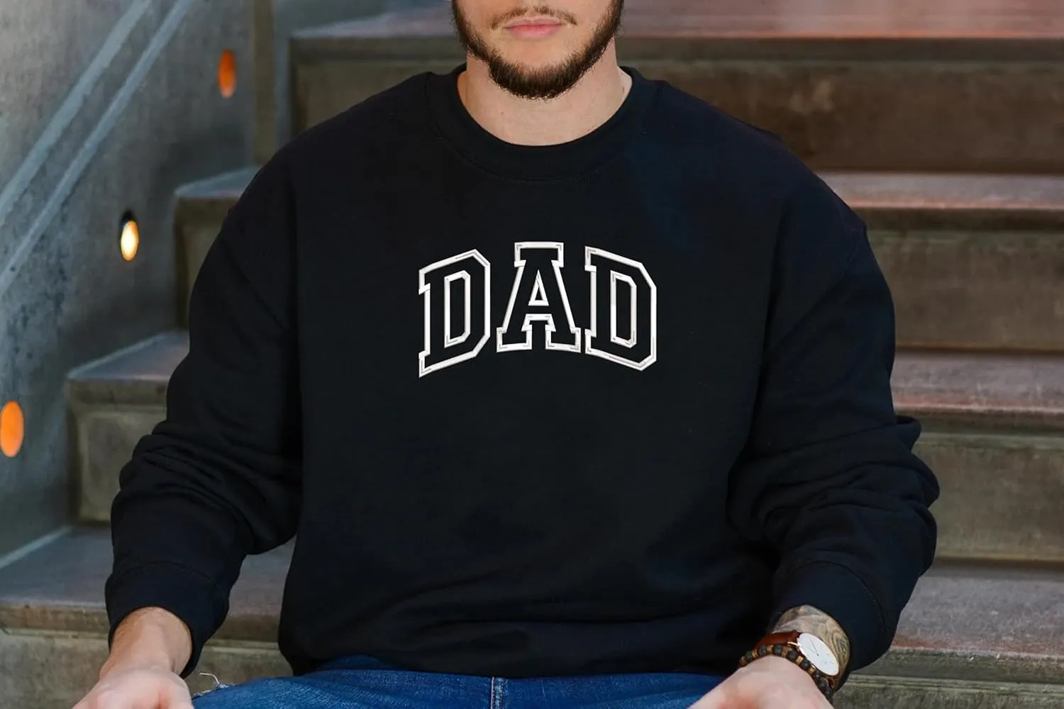 Embroidered Dad Sweatshirt  Cozy, Soft and Comfy Sweatshirt for Men, Perfect for Dads