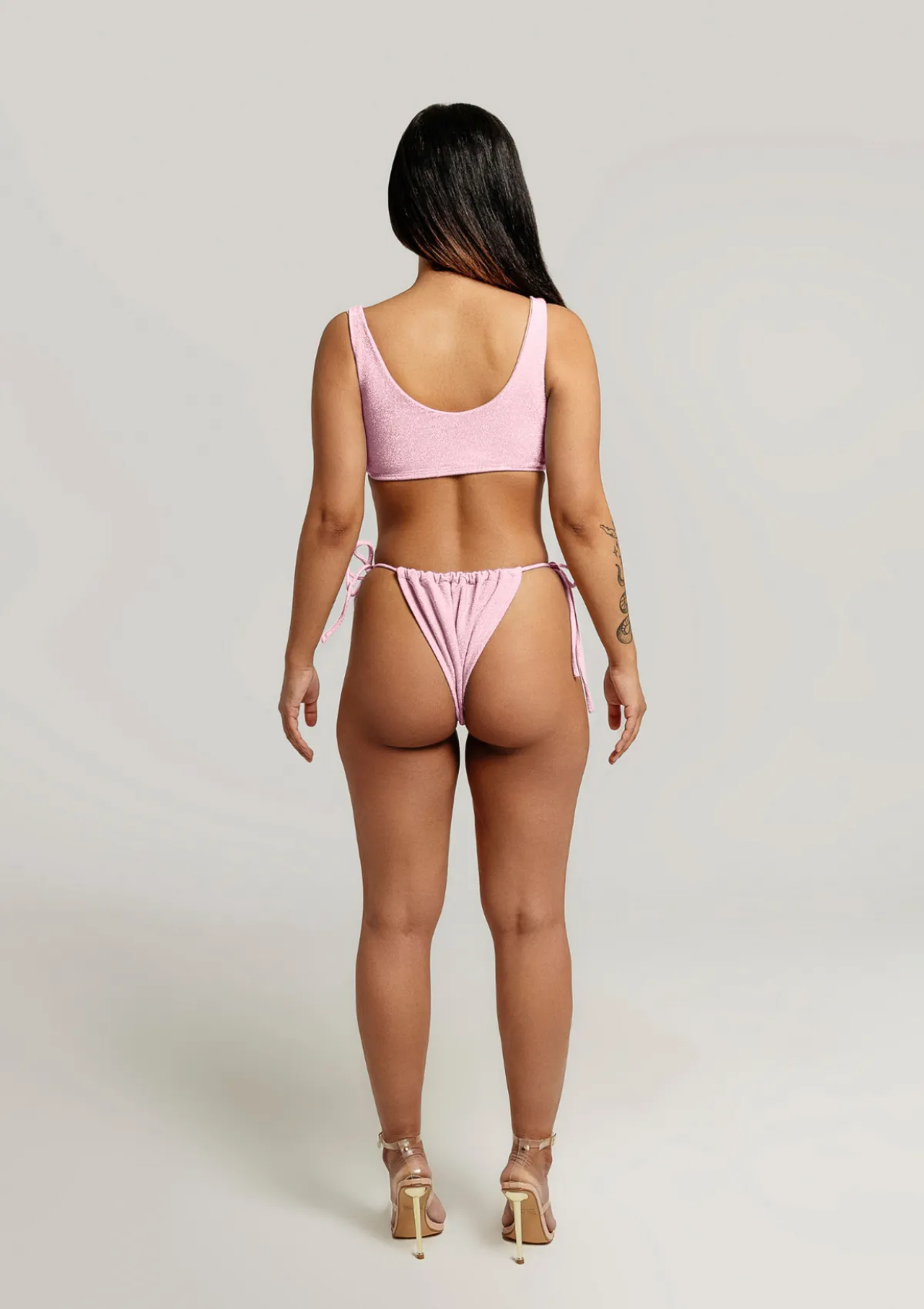 Erin Push Up Bikini Top - Sparkly Lurex