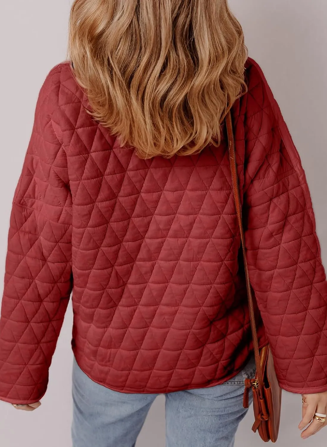 EVALESS Women's Lightweight Diamond Quilted Jacket Casual Winter Open Front Button Down Puffer Coat Outwear Cardigan