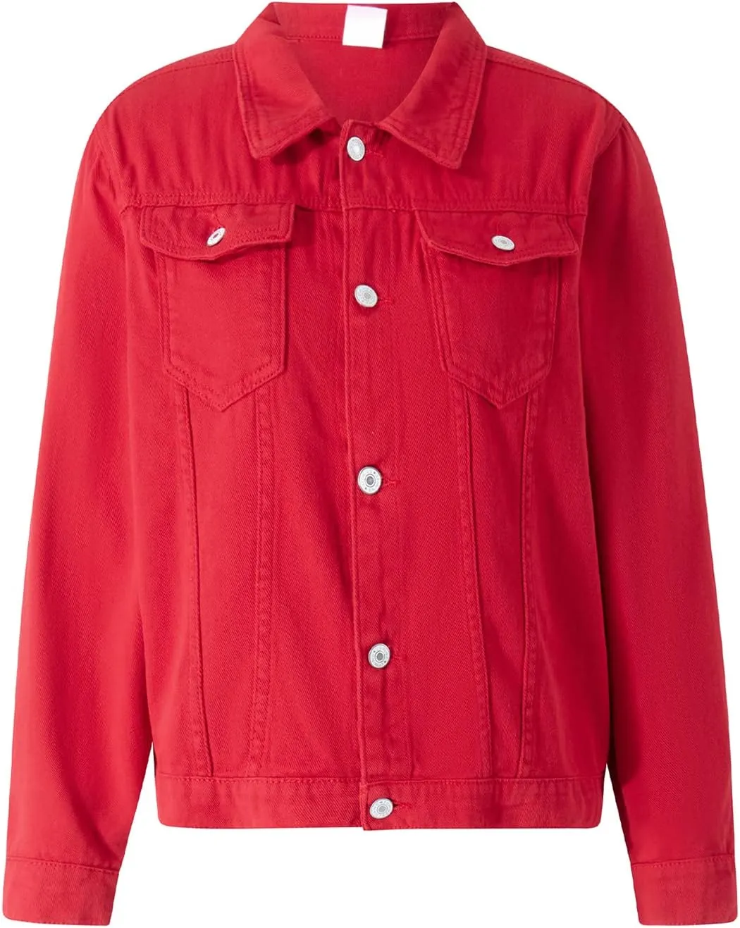 Fanvereka Jean Jackets for Women Fashion Casual Denim Jacket Long Sleeve Button Down Chest Pocket Coat