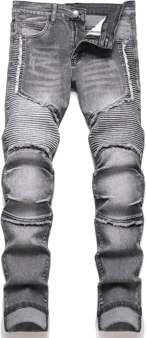 Fashion Slim Jeans Men Stretch Denim Pants