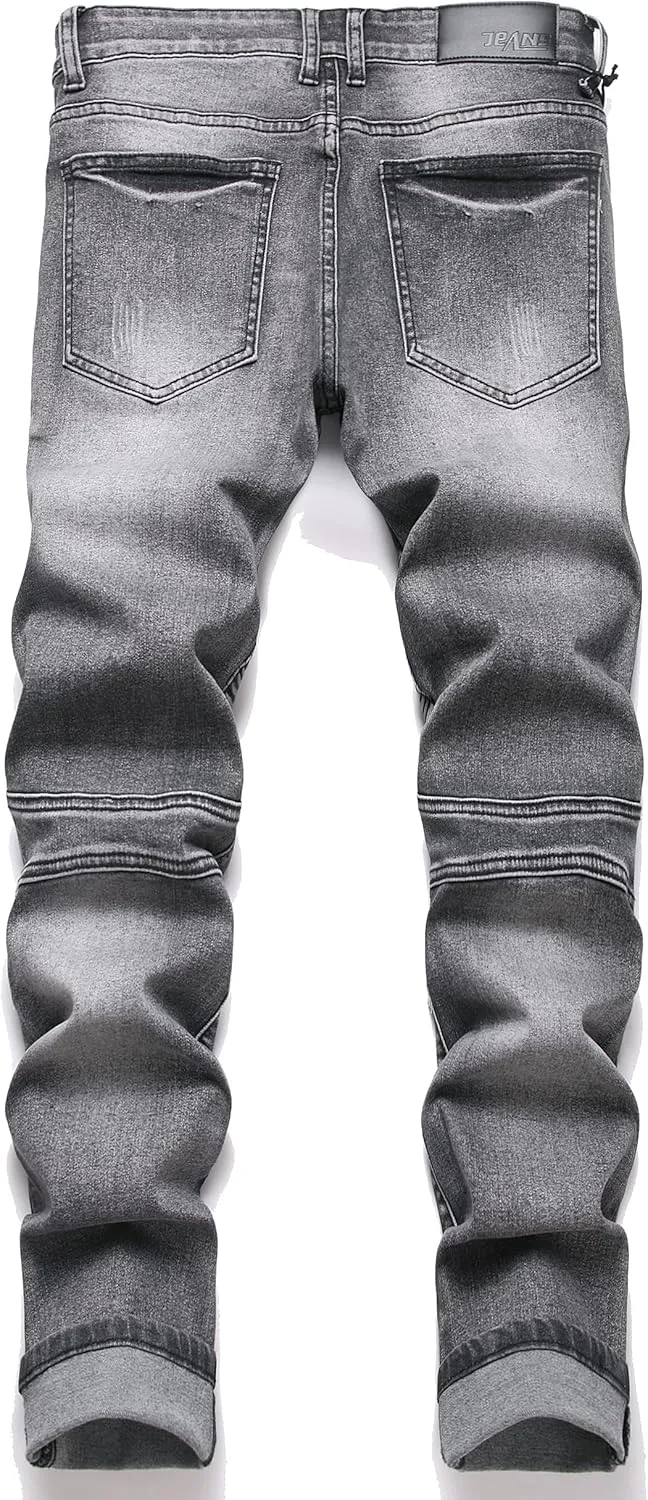Fashion Slim Jeans Men Stretch Denim Pants