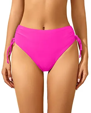 Flattering High Waisted Bikini Bottom Women's Full Coverage High Cut Bottom