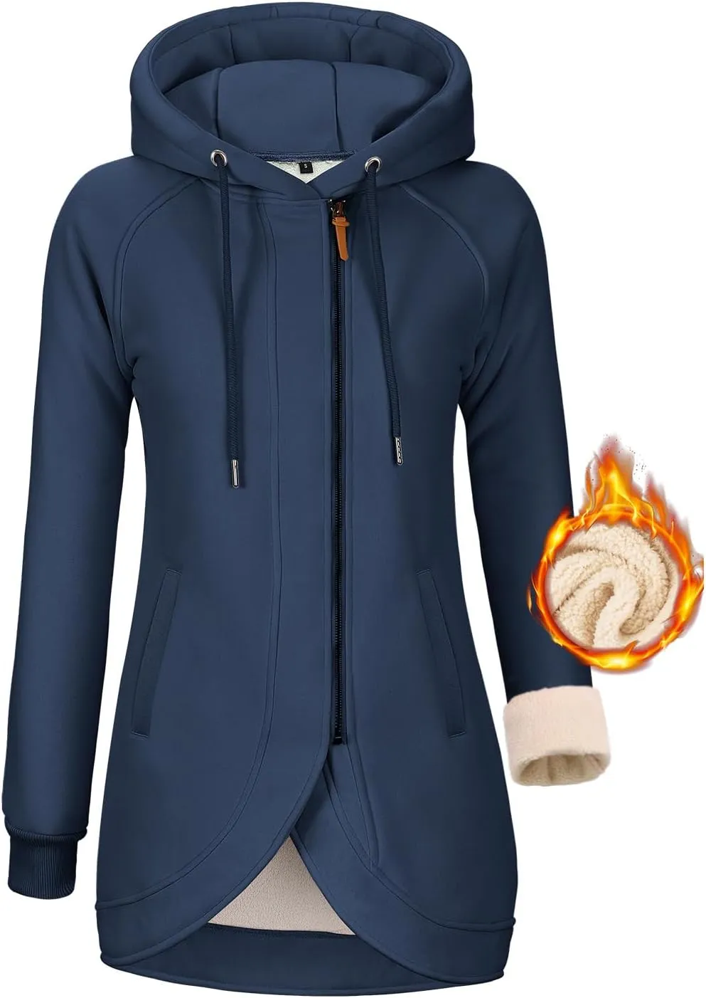 Fleece Jacket Women Hoodies Zip Up Sherpa Fleece Thermal Jackets Full Zip Warm Jackets for Womens Winter Coats