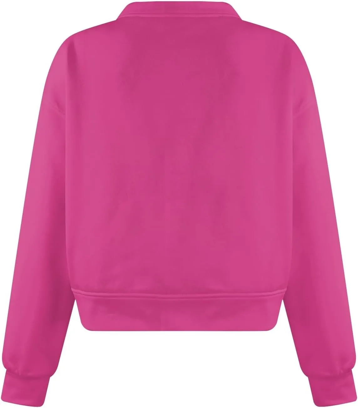 Fleece Pullover Women Oversized V Neck Cropped Sweatshirt Winter Casual Comfy Long Sleeve Sweaters Preppy Clothes