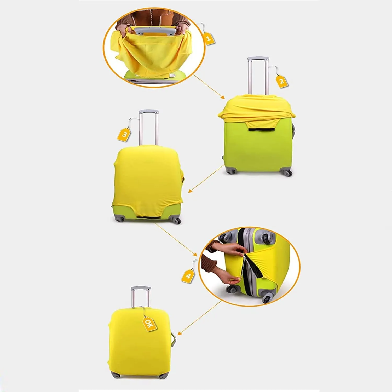 Forchrinse Fire Volleyball Print Luggage Cover Suitcase Cover Protector Elastic Fit for (30-32luggage)