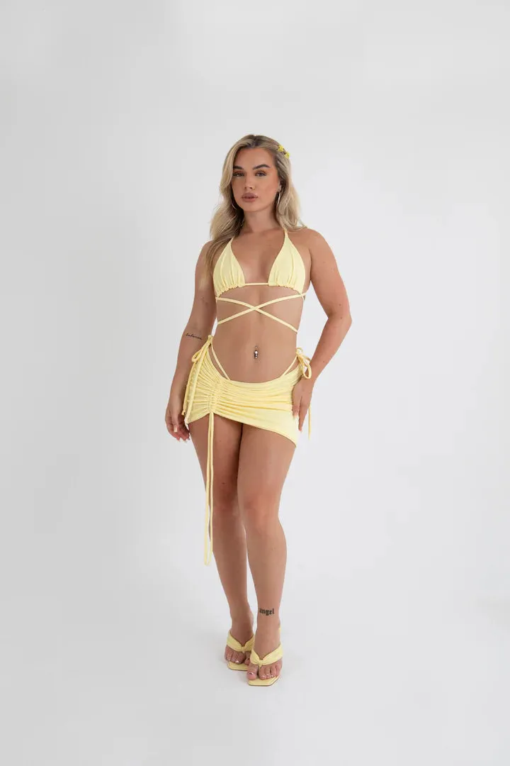 FRONT RUCHED MINI COVER UP (all prints)