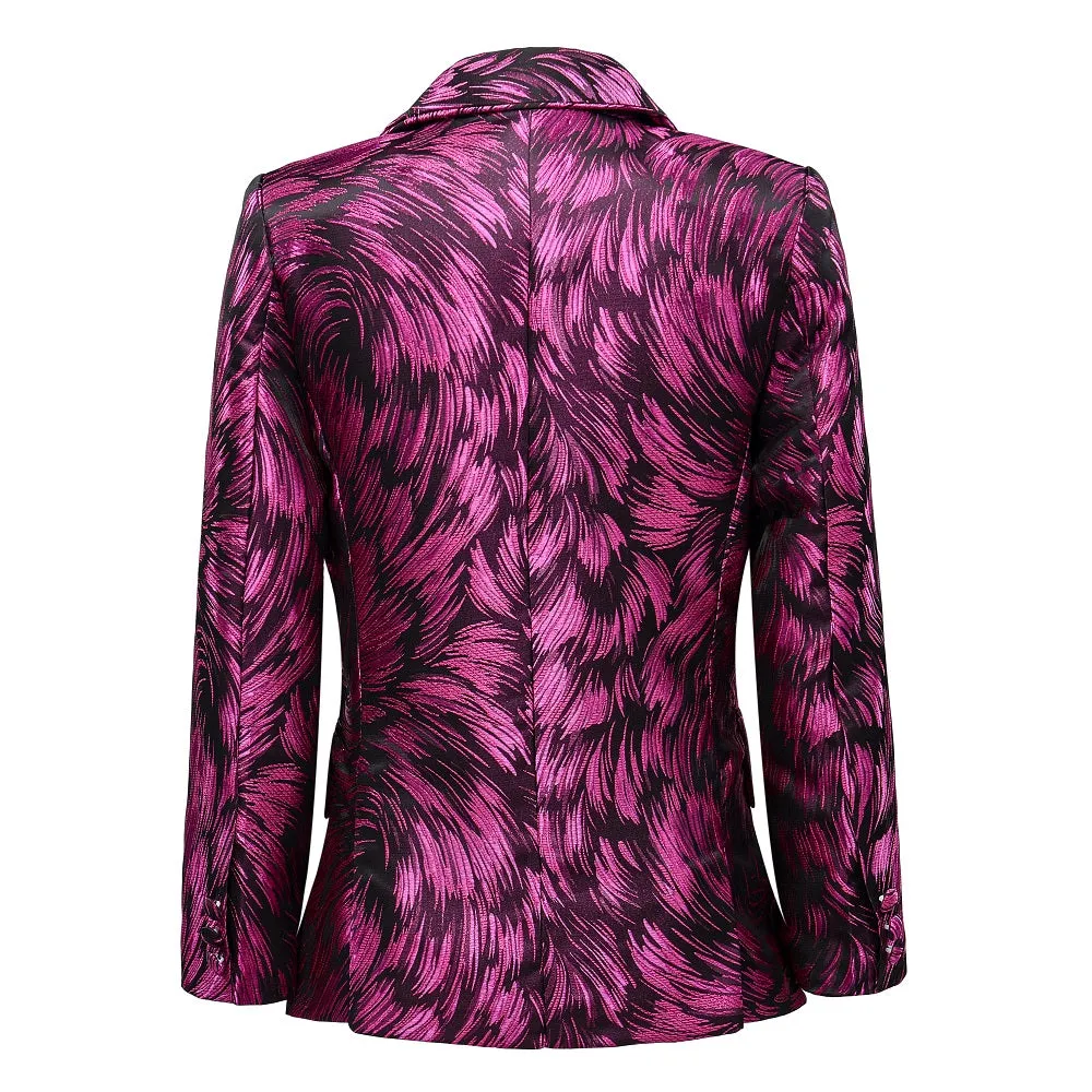 Fuchsia Unique Patterned Party Banquet 5 Piece Boys Suits
