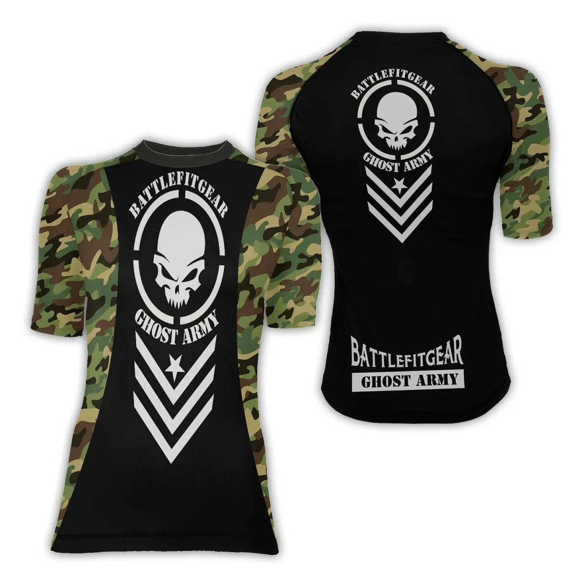 Ghost Army Women's Short Sleeve Rash Guard