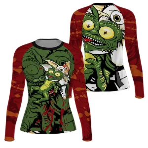 Gizmo Choking Gremlins Women's Long Sleeve Rash Guard