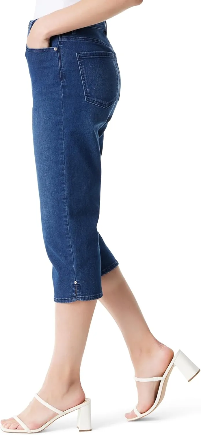 Gloria Vanderbilt Women's Amanda Capri with High Rise Straight Standard