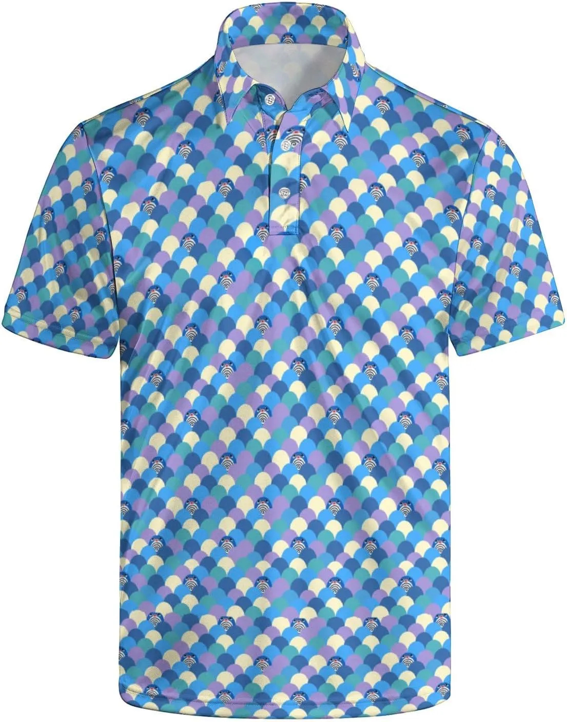 Golf Polo Shirts for Men Moisture Wicking Quick Dry Mens Golf Shirts 4-Way Stretch Funny Polo Short Sleeve