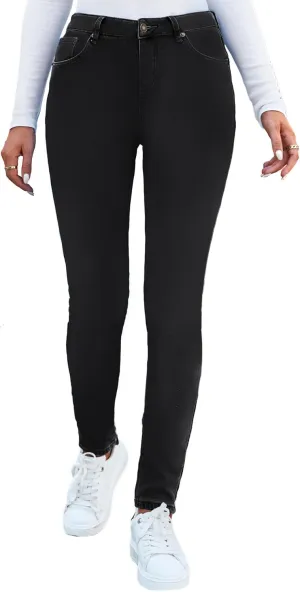 GRAPENT Fleece Lined Leggings Womens Skinny Jeans High Waisted Thermal Jeggings Winter Stretch Denim Pants Warm