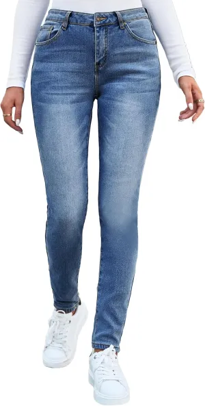 GRAPENT Fleece Lined Leggings Womens Skinny Jeans High Waisted Thermal Jeggings Winter Stretch Denim Pants Warm