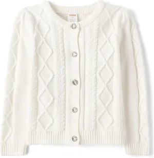 Gymboree,and Toddler Long Sleeve Cardigan Sweaters,Soft White,18-24 Months
