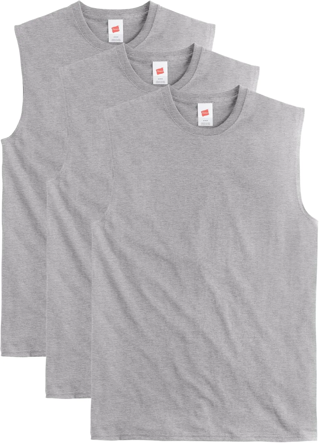 Hanes Men's Essentials Midweight T Pack, Cotton Muscle Tank Shirts, 3-Pack