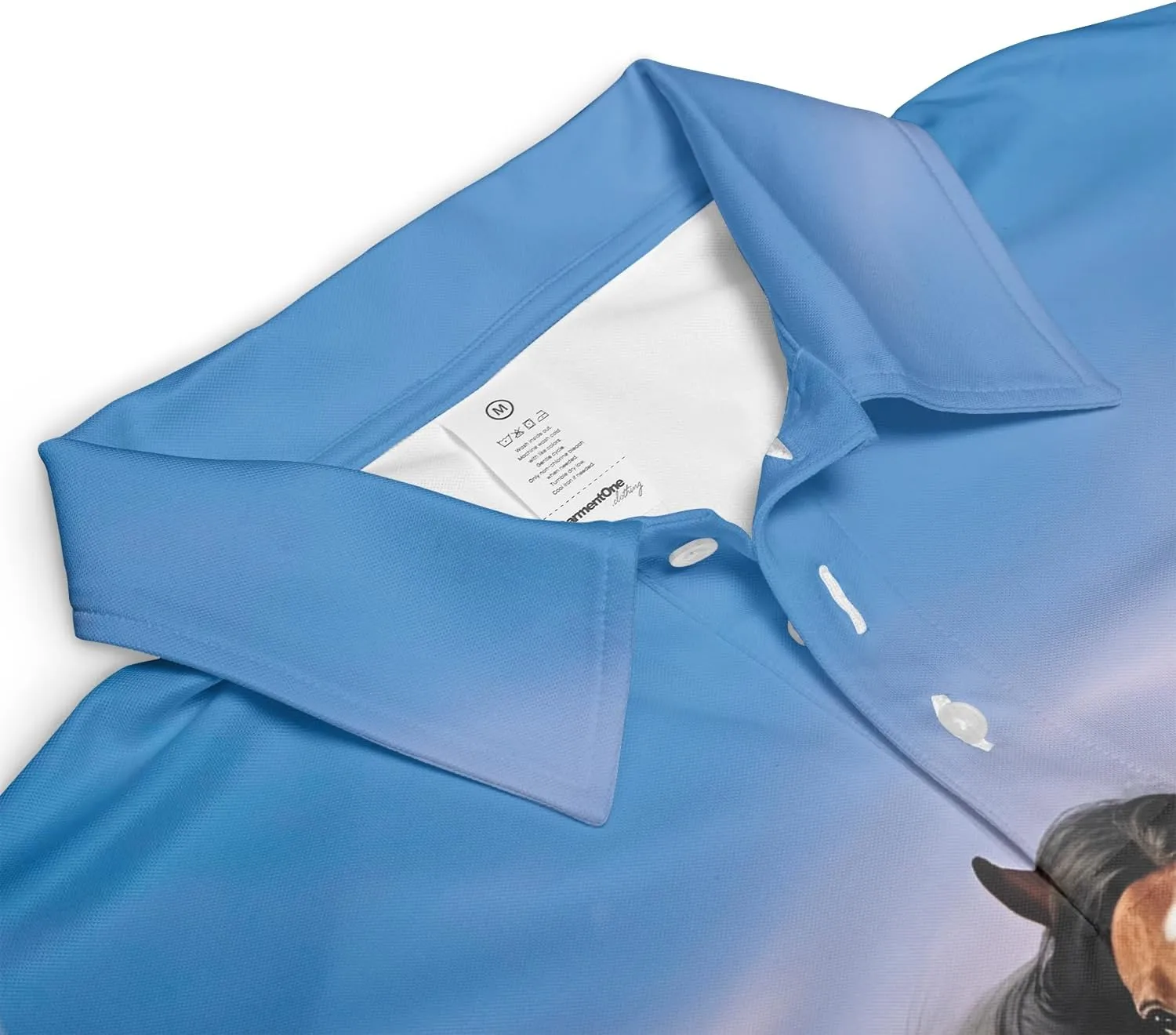 Horse Lovers Polo Shirts for Men - Love Horse Mens Quick Dry Short Sleeve Polo Shirts Series 23