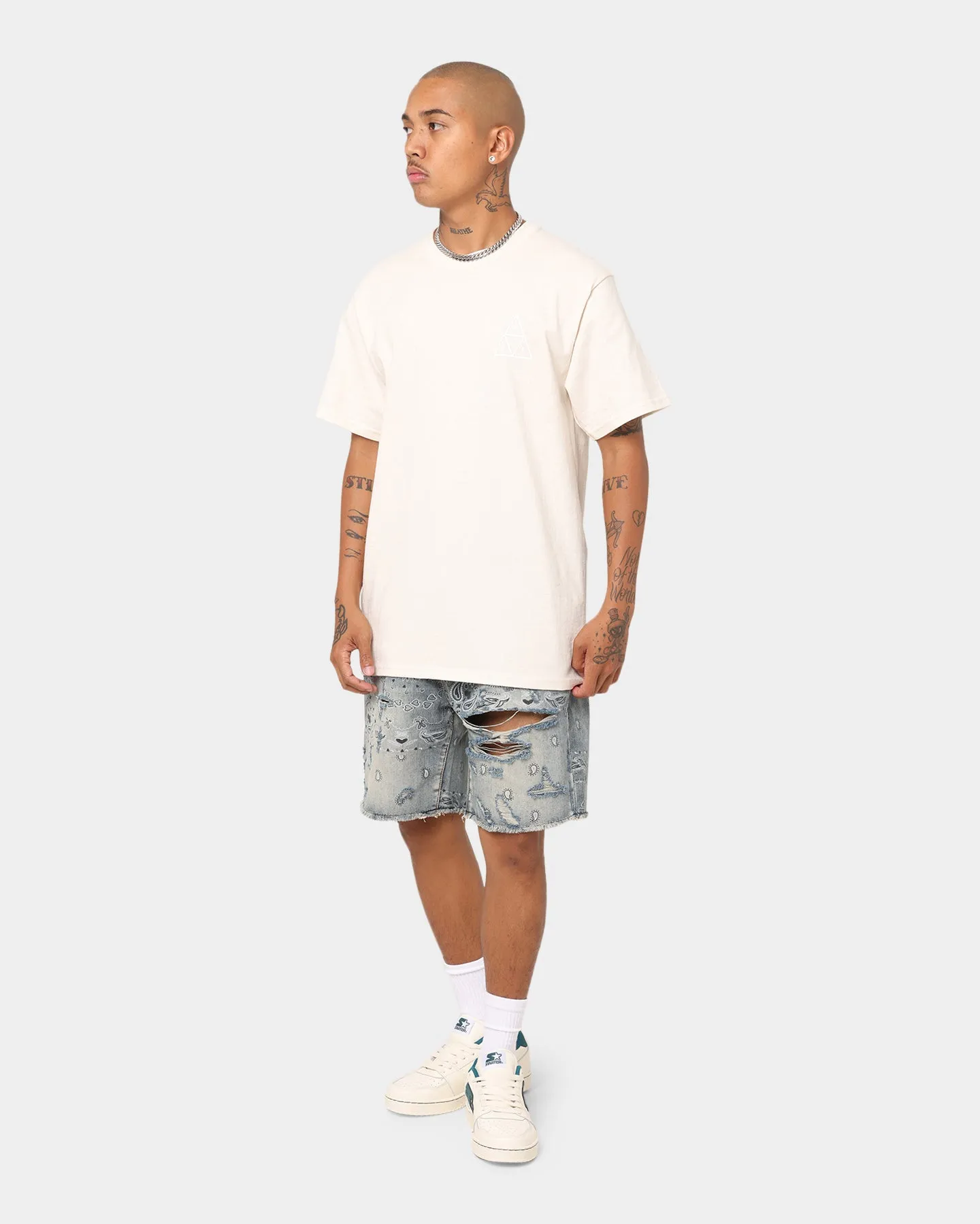 HUF Essentials Triple Triangle T-Shirt Natural