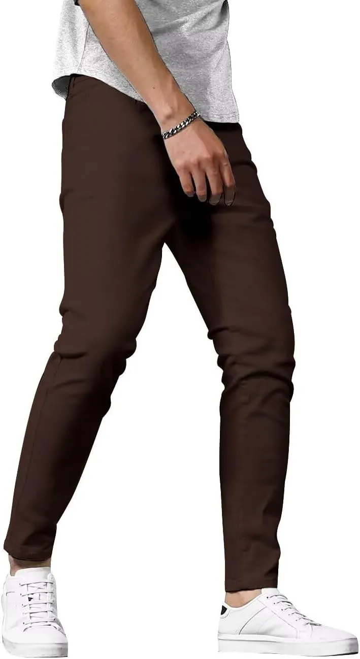 HUNGSON Mens Slim Fit Jeans Skinny Stretch Denim Pants for Men Straight Fit