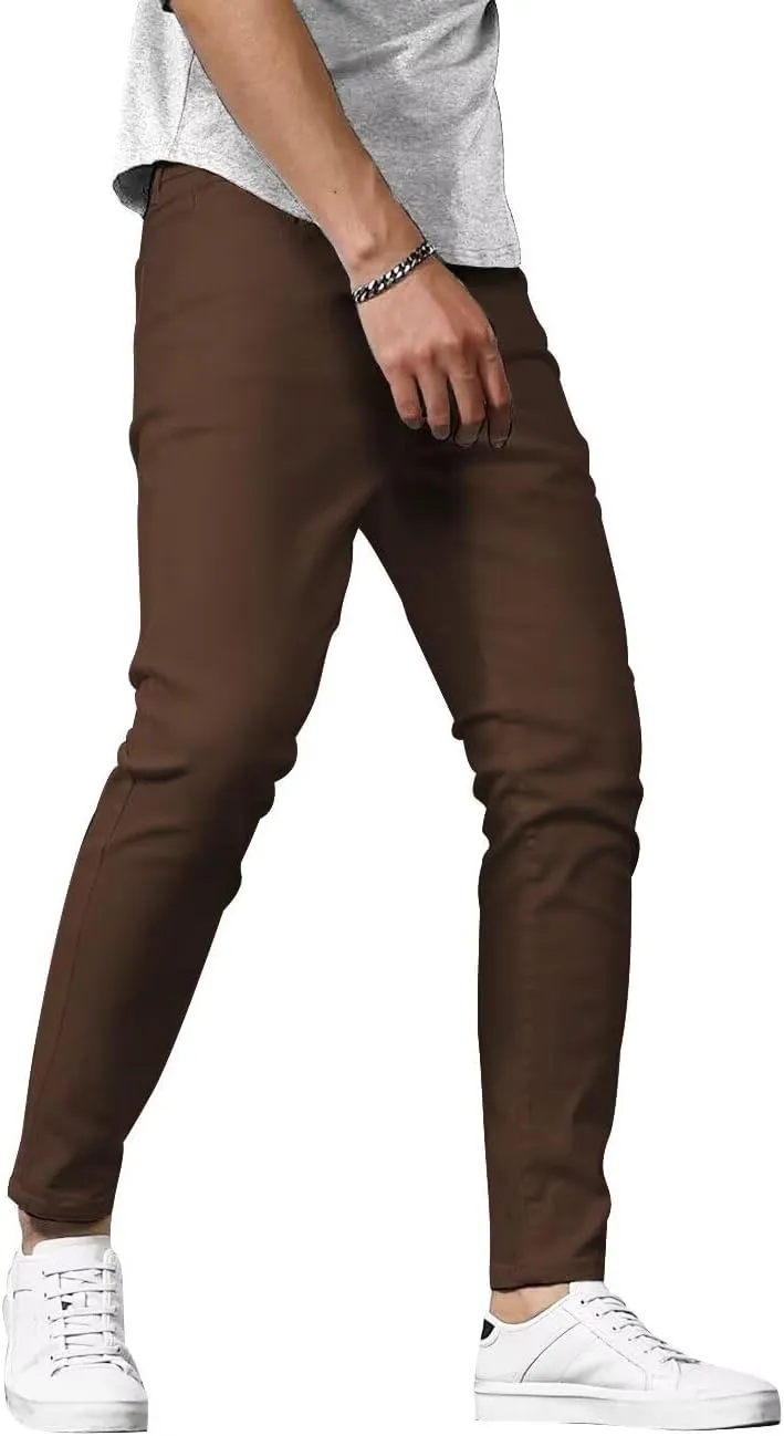 HUNGSON Mens Slim Fit Jeans Skinny Stretch Denim Pants for Men Straight Fit