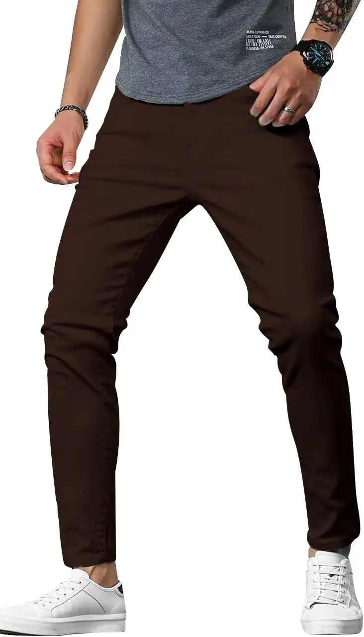 HUNGSON Mens Slim Fit Jeans Skinny Stretch Denim Pants for Men Straight Fit