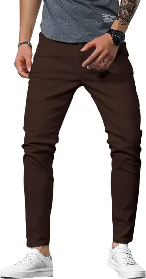 HUNGSON Mens Slim Fit Jeans Skinny Stretch Denim Pants for Men Straight Fit