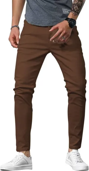 HUNGSON Mens Slim Fit Jeans Skinny Stretch Denim Pants for Men Straight Fit