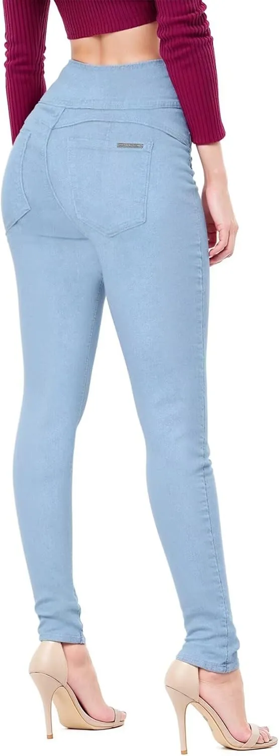 Hybrid & Company Women's Butt Lift Skinny High Waisted V3 Super Comfy Stretch Denim Pants
