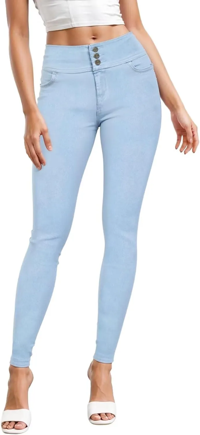 Hybrid & Company Women's Butt Lift Skinny High Waisted V3 Super Comfy Stretch Denim Pants