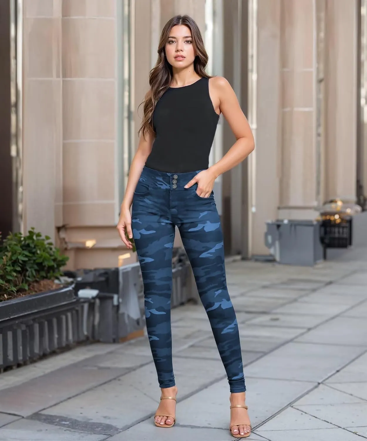 Hybrid & Company Women's Butt Lift Skinny High Waisted V3 Super Comfy Stretch Denim Pants