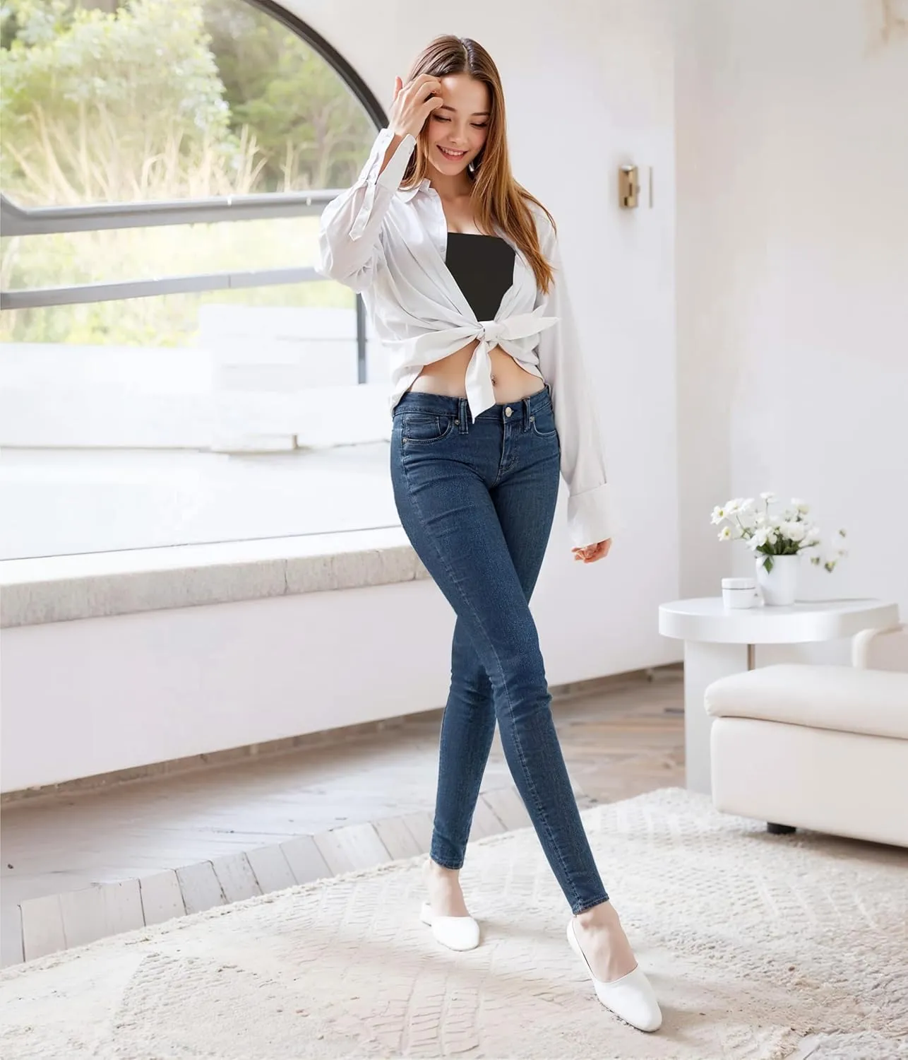 Hybrid & Company Women's Butt Lift Stretch Denim Jeans