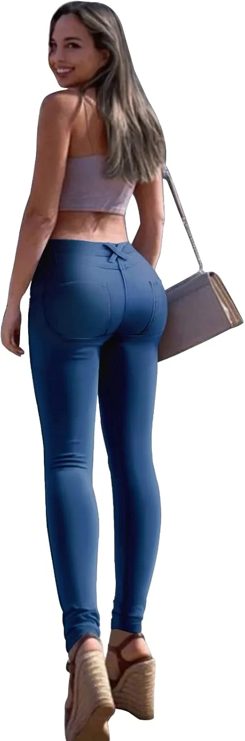 Hybrid & Company Women's Extreme Butt Lift Stretch Denim Jeans