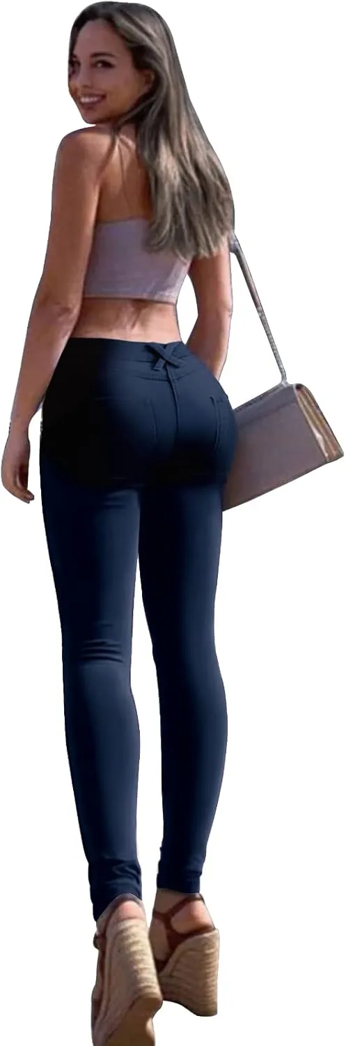 Hybrid & Company Women's Extreme Butt Lift Stretch Denim Jeans