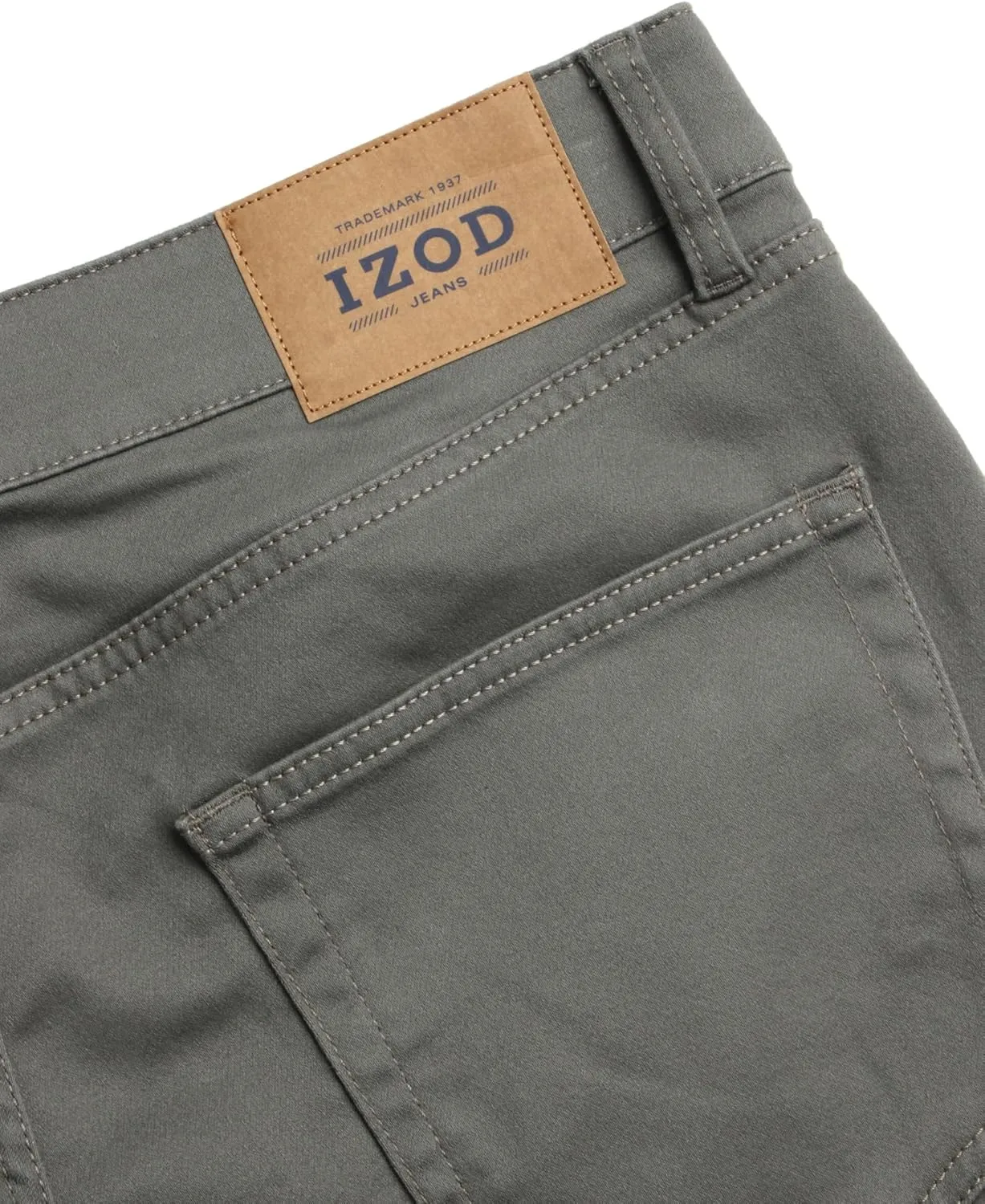 IZOD Men's Jeans - Regular Fit Comfort Stretch Knit Denim Jeans - Straight Leg Casual Pants for Men
