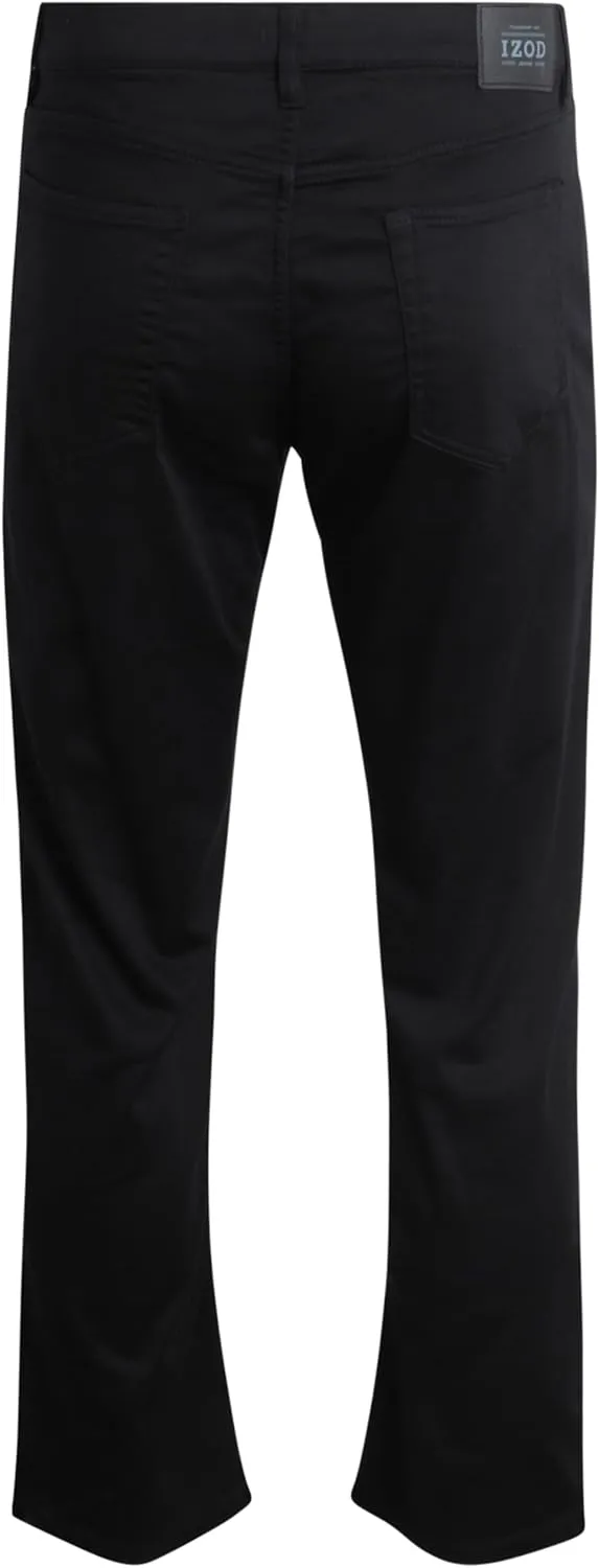 IZOD Men's Jeans - Regular Fit Comfort Stretch Knit Denim Jeans - Straight Leg Casual Pants for Men