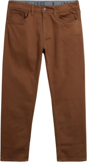 IZOD Men's Jeans - Regular Fit Comfort Stretch Knit Denim Jeans - Straight Leg Casual Pants for Men