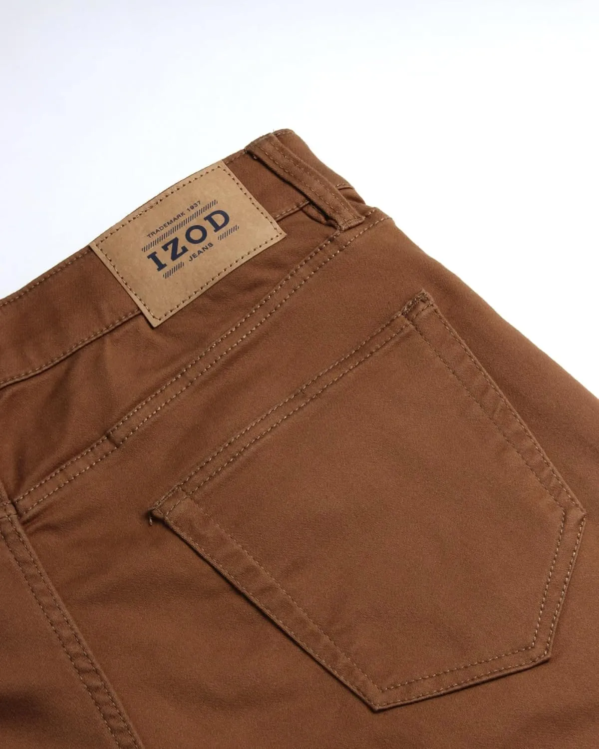 IZOD Men's Jeans - Regular Fit Comfort Stretch Knit Denim Jeans - Straight Leg Casual Pants for Men