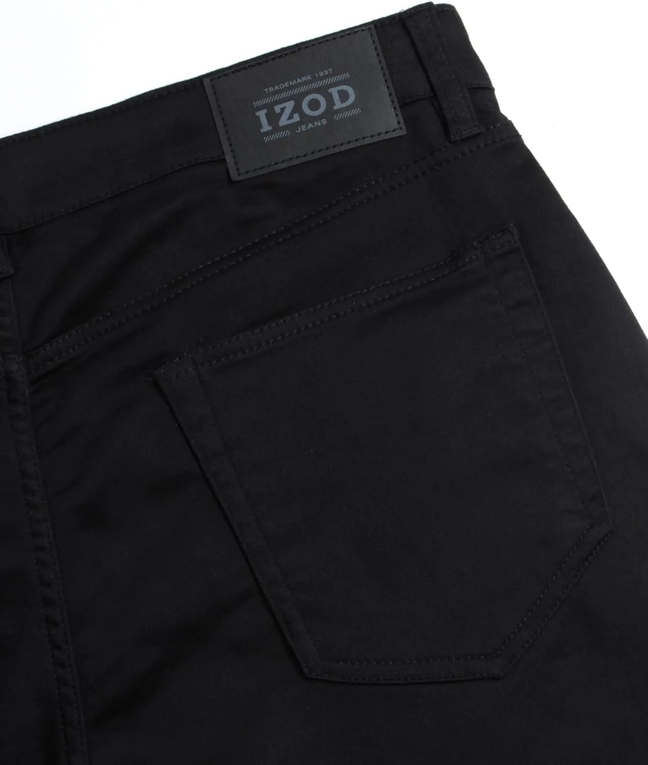IZOD Men's Jeans - Regular Fit Comfort Stretch Knit Denim Jeans - Straight Leg Casual Pants for Men