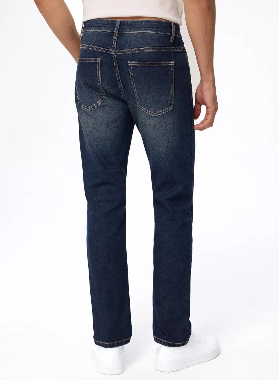 JMIERR Men's Jeans Classic Regular Fit Straight Stretch Denim Pants