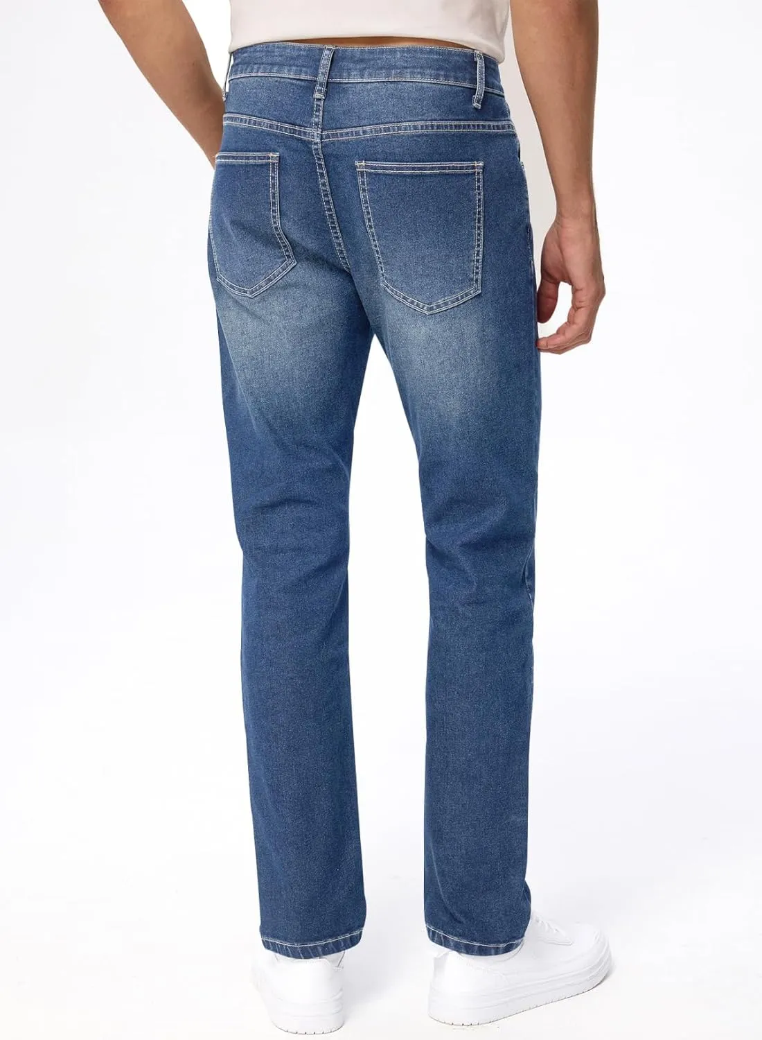 JMIERR Men's Jeans Classic Regular Fit Straight Stretch Denim Pants