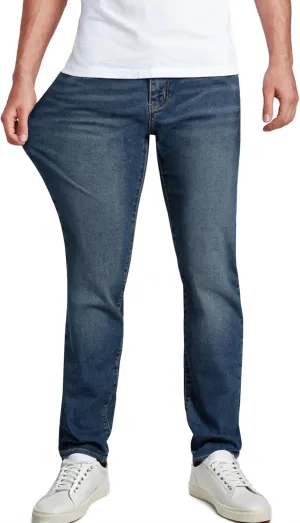 JMIERR Men's Jeans Classic Regular Fit Straight Stretch Denim Pants