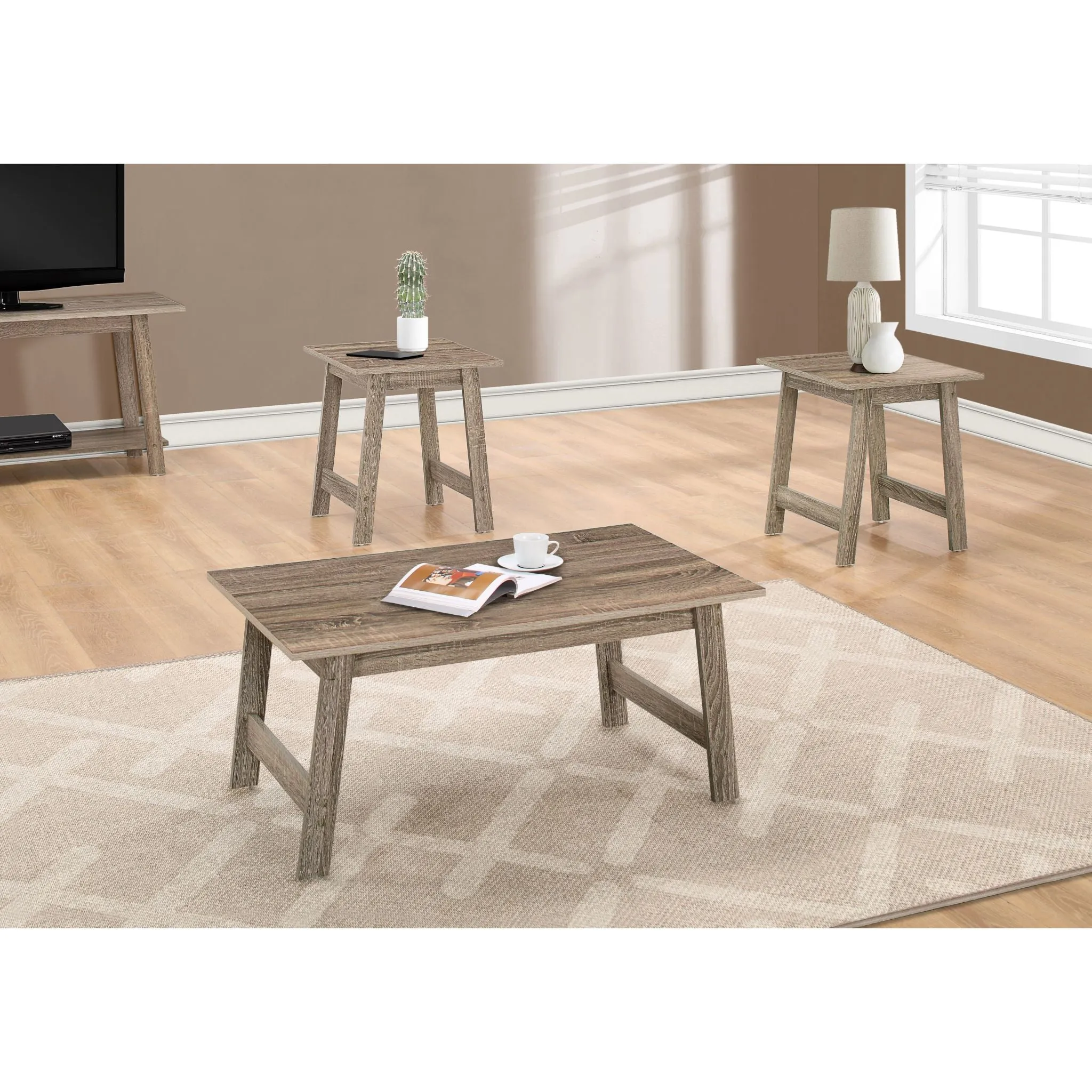 Katherine 3 Pack Tables - Dark Taupe