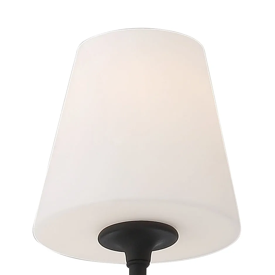 Keenan 4 Light Black Forged Chandelier