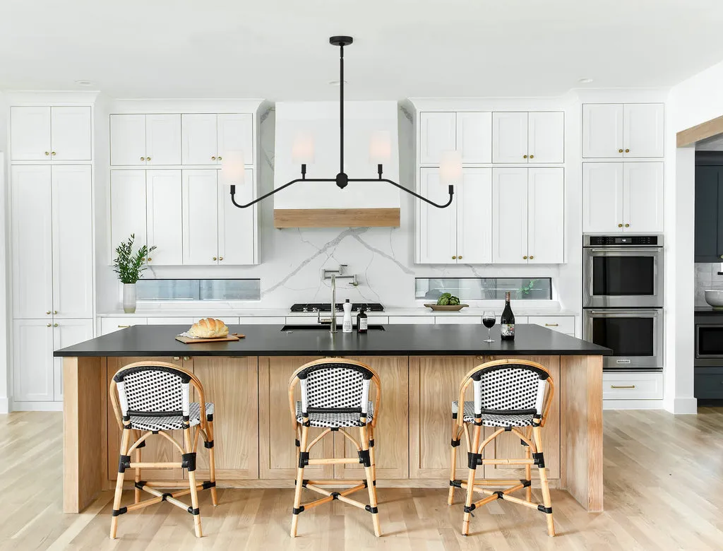 Keenan 4 Light Black Forged Chandelier